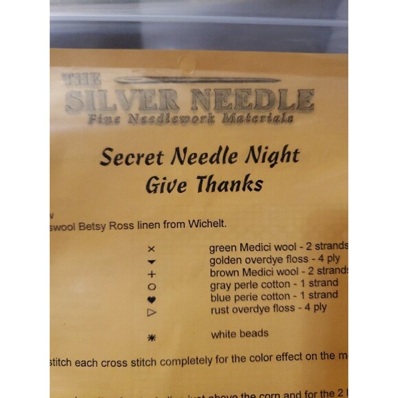 The Silver Needle Cross Stitch Vintage 2000 Give Thanks Thanksgiving Harvest - Picture 2 of 5